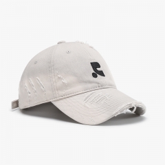 Distressed baseball hats