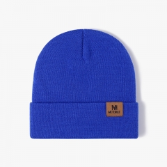 Minimalist Logo Patch Beanie (Assorted Solid Hues)